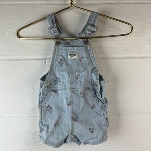 Oshkosh Vestback Floral Print Shortalls, 18 mos